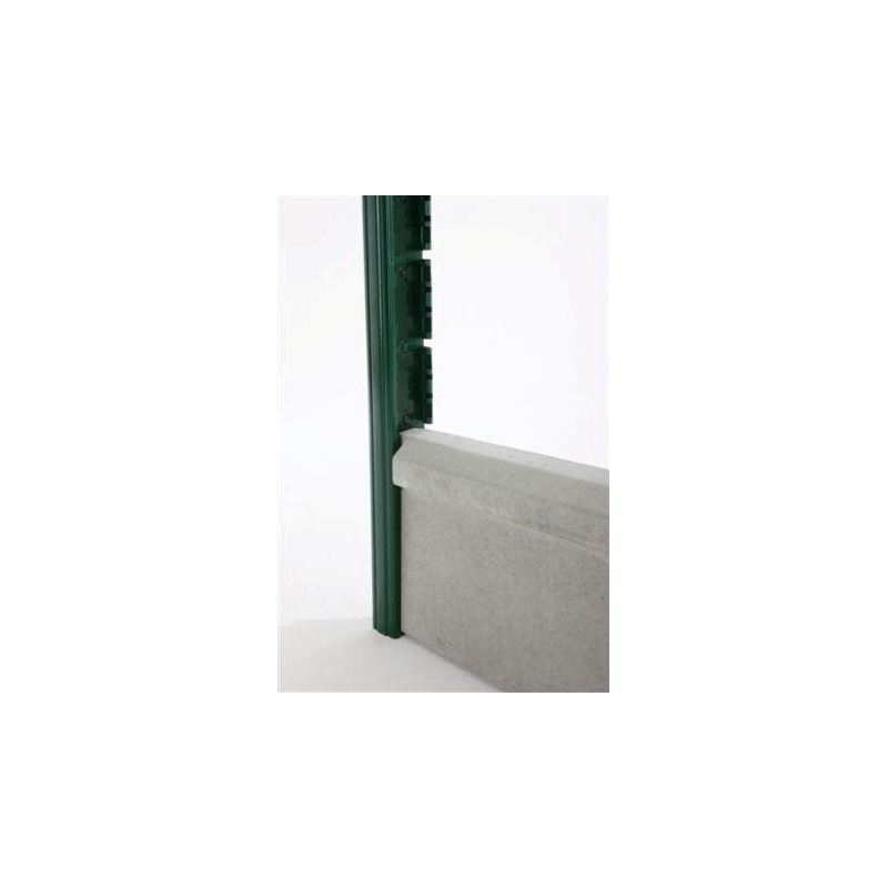 Plaque 1/2 chaperon de soubassement béton pour clôture rigide