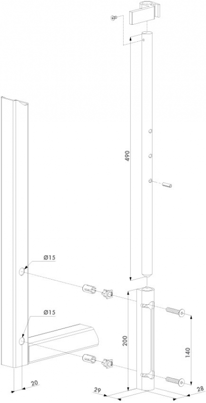 Verrou de sol monté en applique VSA