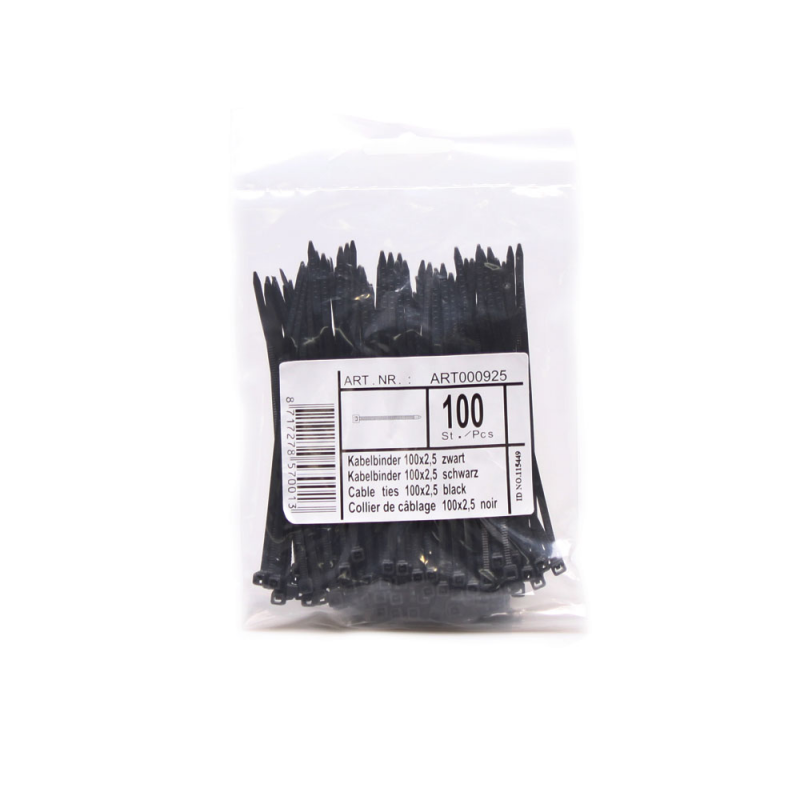 Sachet de 100 colsons 100 mm x 2,5 mm