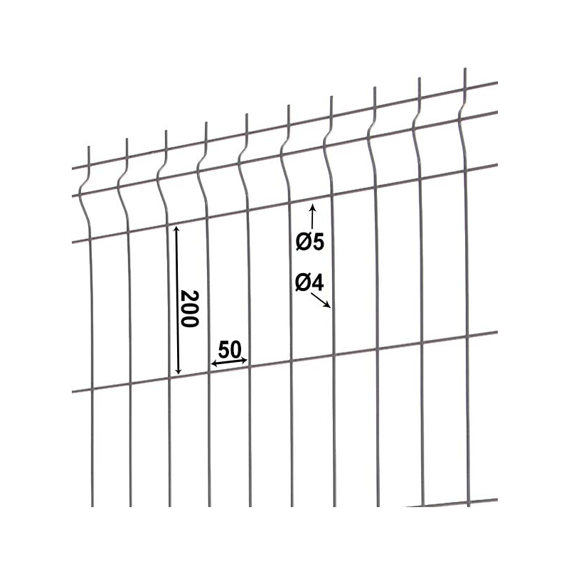 Clôture panneau rigide PRO 4/5