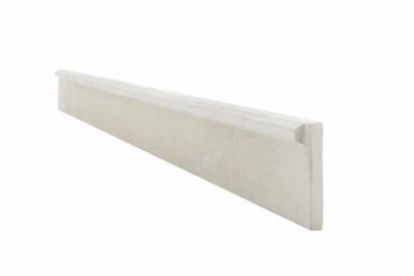 Plaque 1/2 chaperon de soubassement béton - Longueur 2m50 - Côté Clôture 25cm