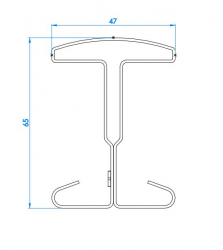 Schéma de Poteau à encoche pour clôture rigide