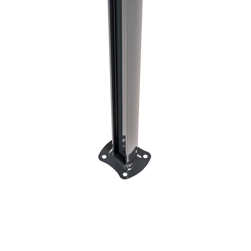 Poteau renforcé sur platine soudée Wiclip - Gris 7016