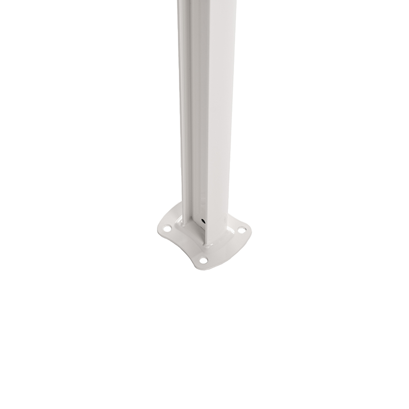 Poteau renforcé sur platine soudée Wiclip - Blanc 9010