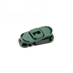 Clip + contre-clip de fixation poteau renforcé Wiclip - Vert 6005