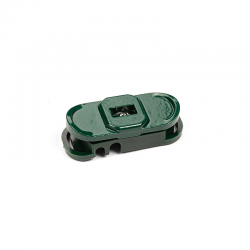 Clip + contre-clip de fixation poteau renforcé Wiclip - Vert 6005