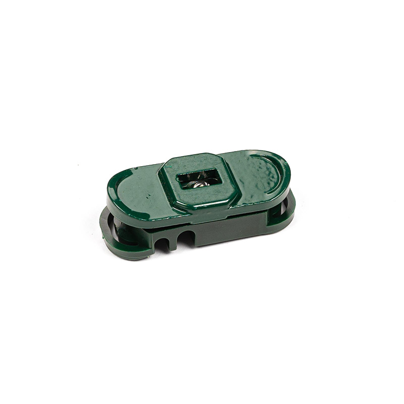 Clip + contre-clip de fixation poteau renforcé Wiclip - Vert 6005
