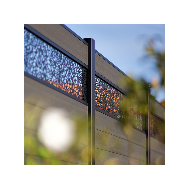 clôture panneau alu découpe laser