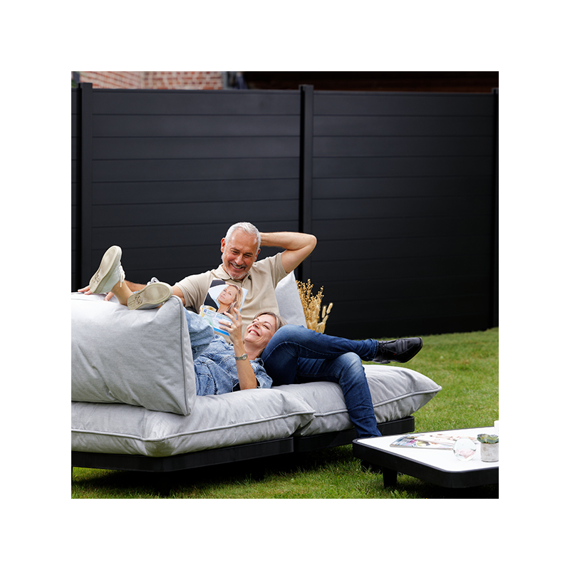 cloture aluminium noir structure