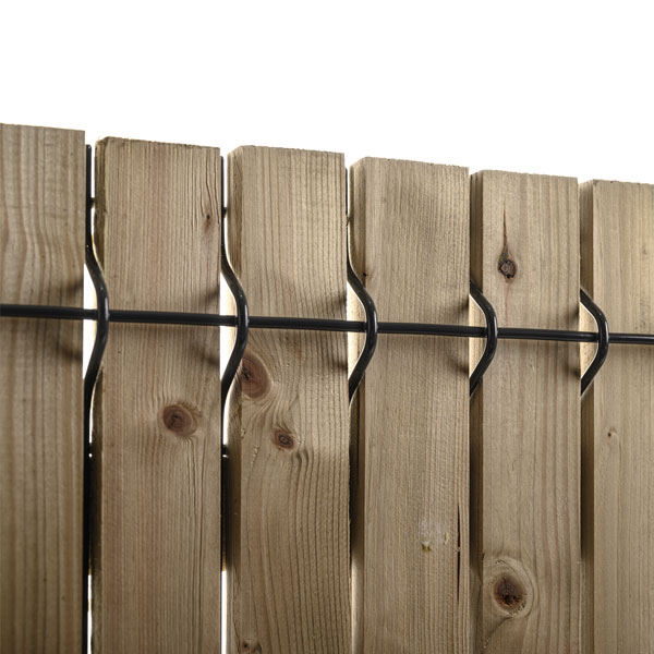 Kit Occultation Bois Pin Sylvestre - Pour Grillage Rigide Maille 55mm - 2.5m X 1.93m