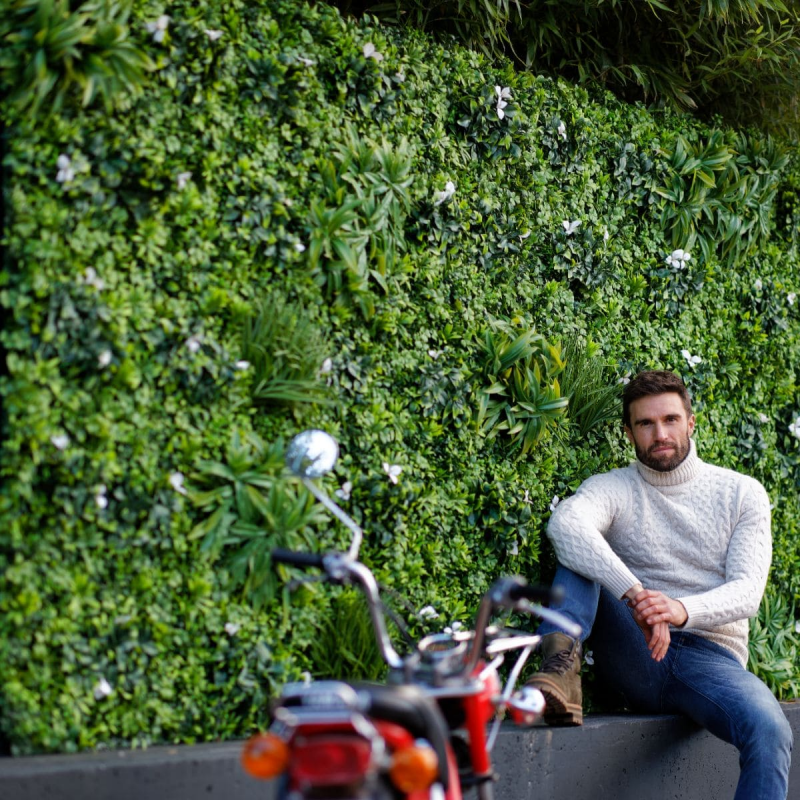 mur floral artificiel