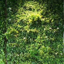 mur végétal fleuri artificiel