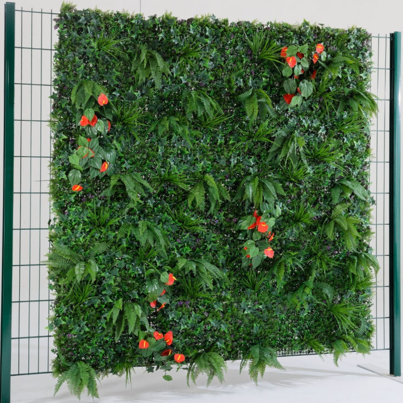 mur végétal tropical sur panneau rigide