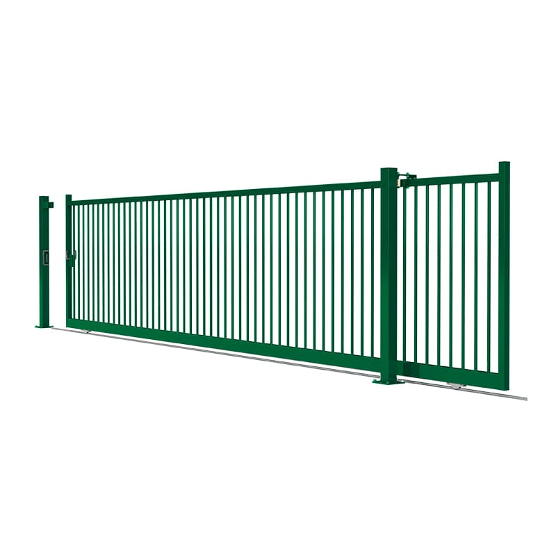 Portail industriel motorisable vert