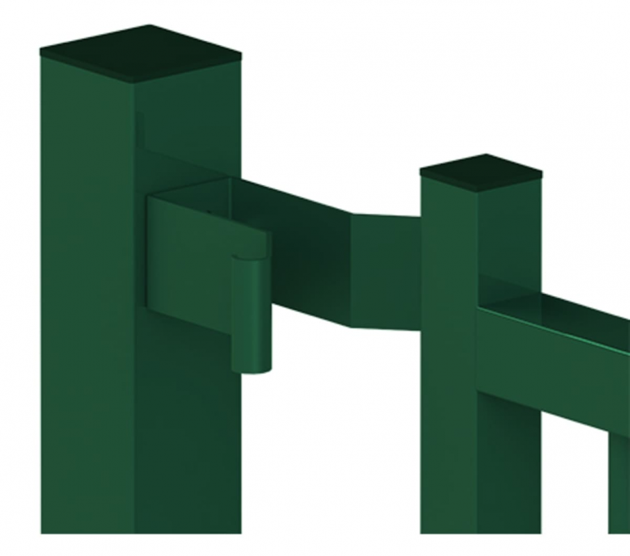 Portail coulissant autoportant industriel motorisé Céleste Vert reception