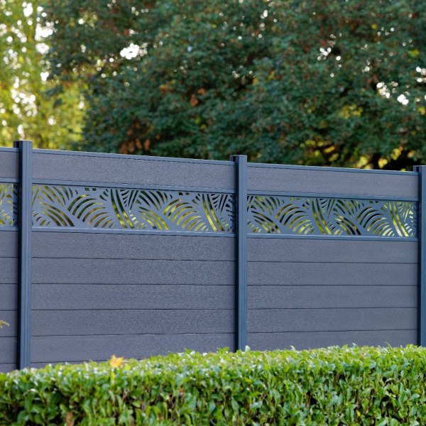 Clôture aluminium ajourée verticale, clôture décorative extérieur