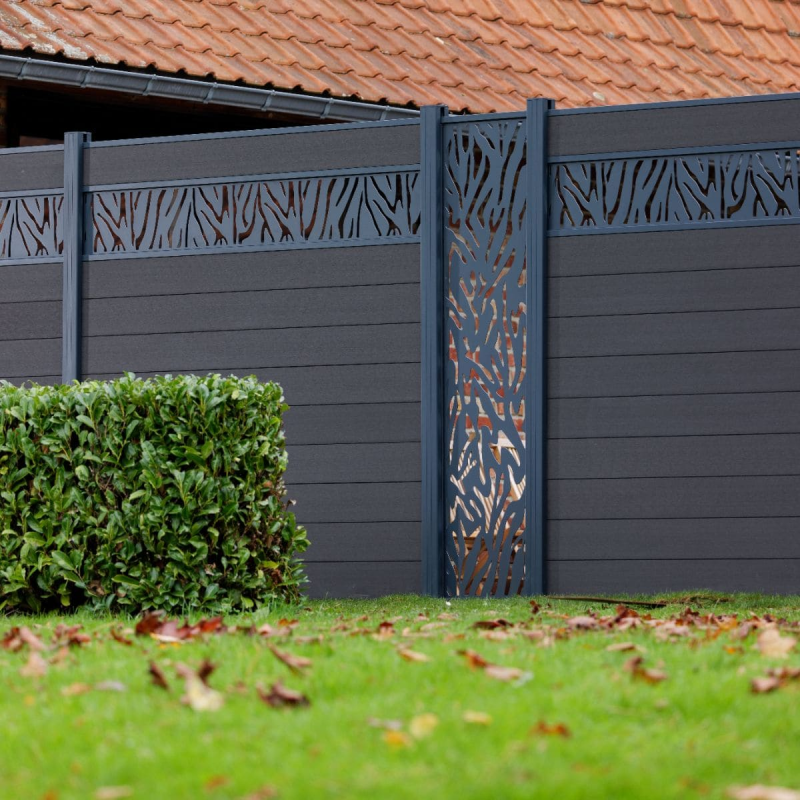 Lame décorative travée clôture composite