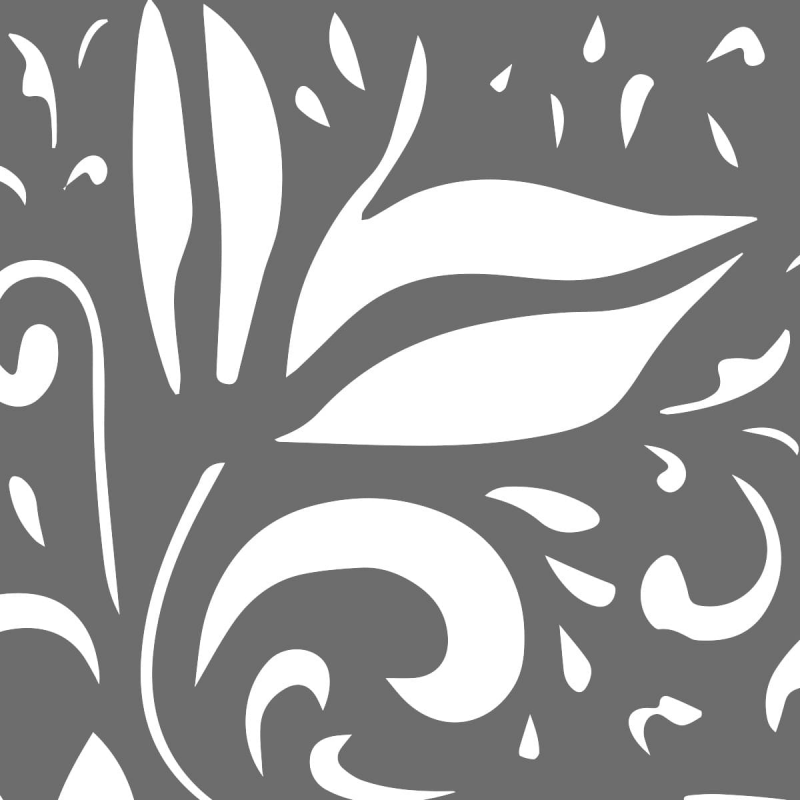 lame decorative fleurs gris7039