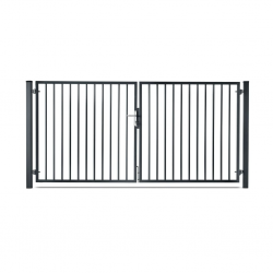 portail barreaude gris