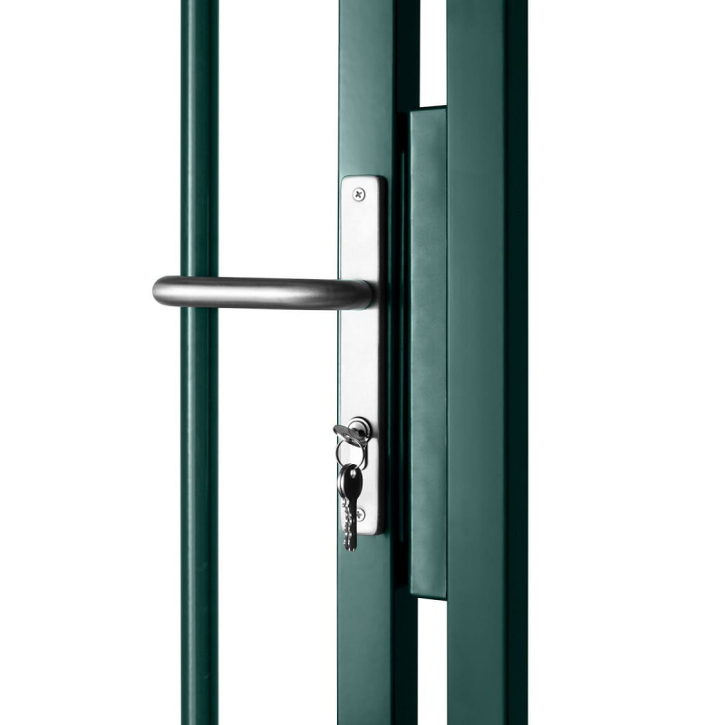 portail a barreaux vert