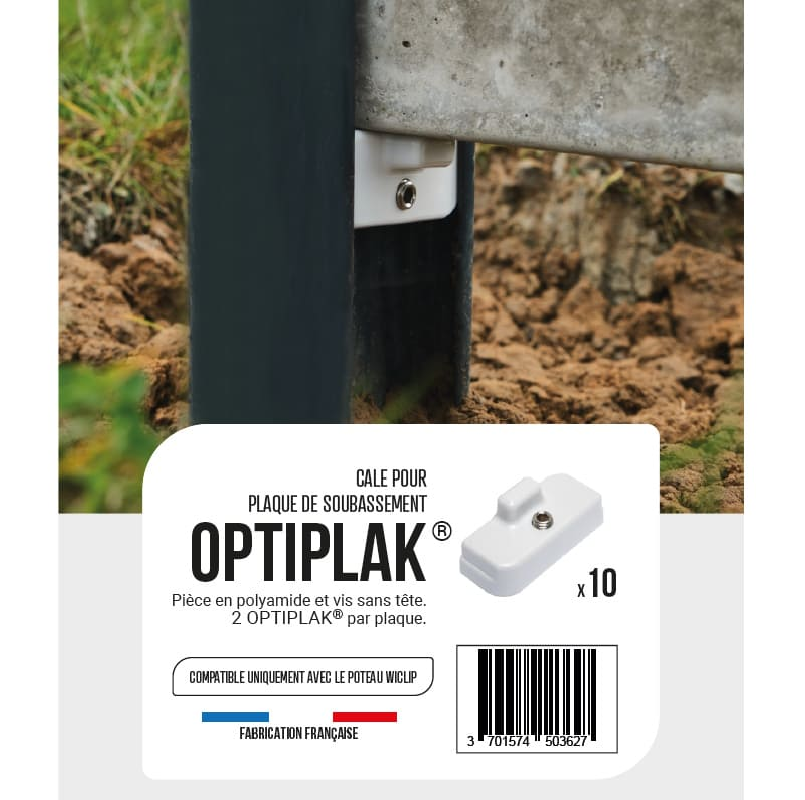 cale optiplak pour poteau wiclip