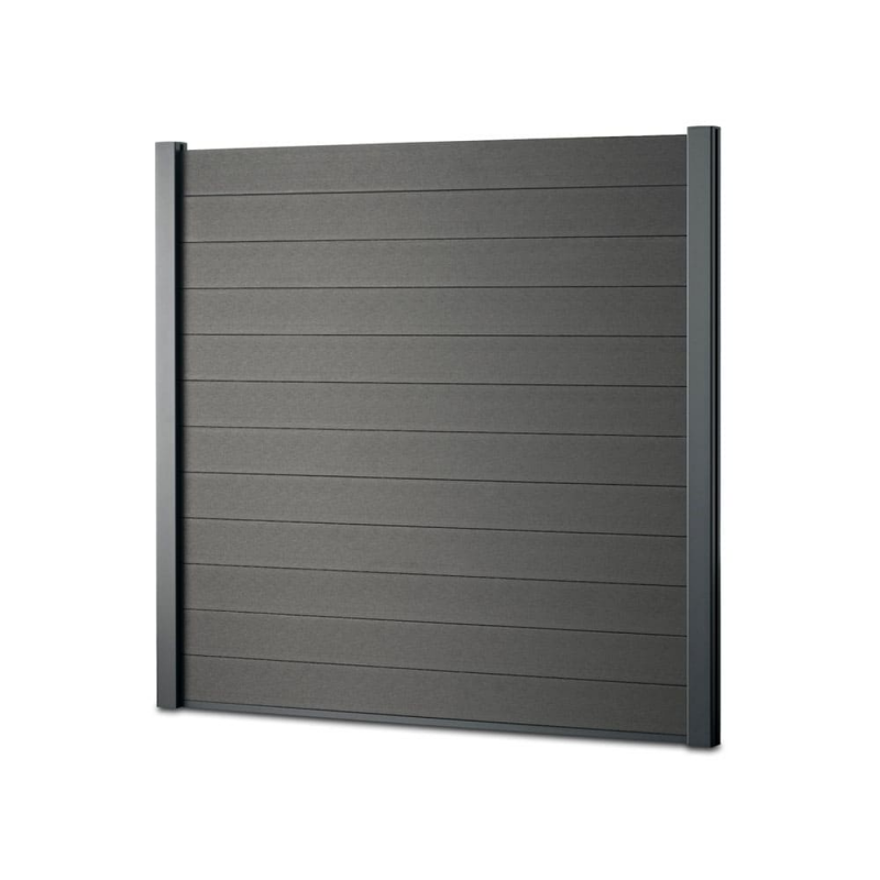 clôture travée composite pleine gris anthracite
