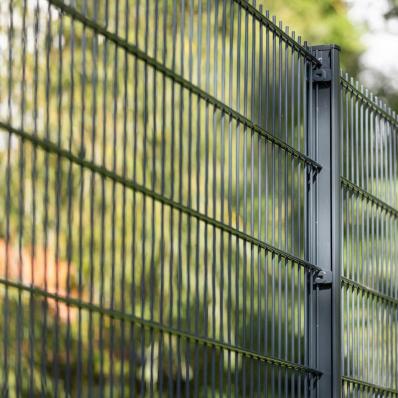 cloture panneau grillage double fil gris