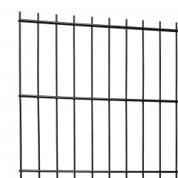 panneau clôture double fil noir