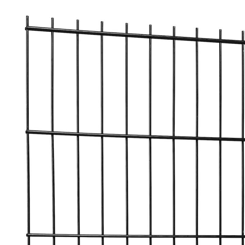 panneau clôture double fil noir