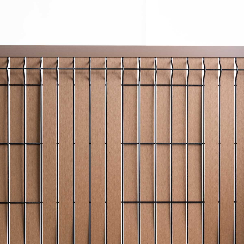 kit universal brun, lamelles en composite sur grillage rigide