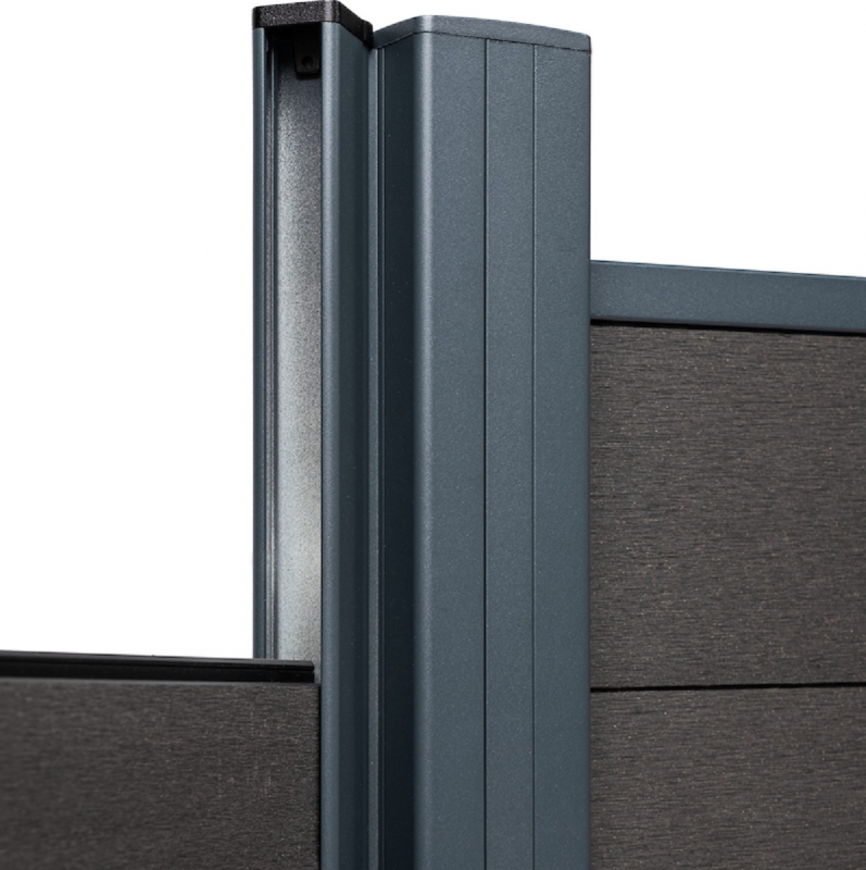 batee angle aluminium gris anthracite