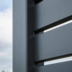 cloture persienne aluminium gris