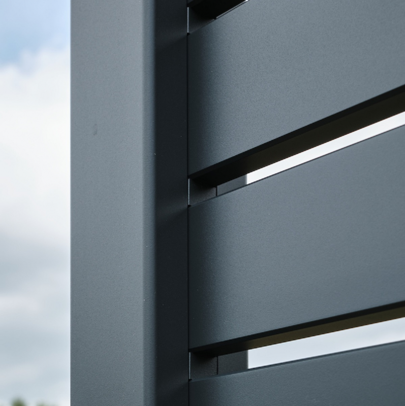 cloture persienne aluminium gris