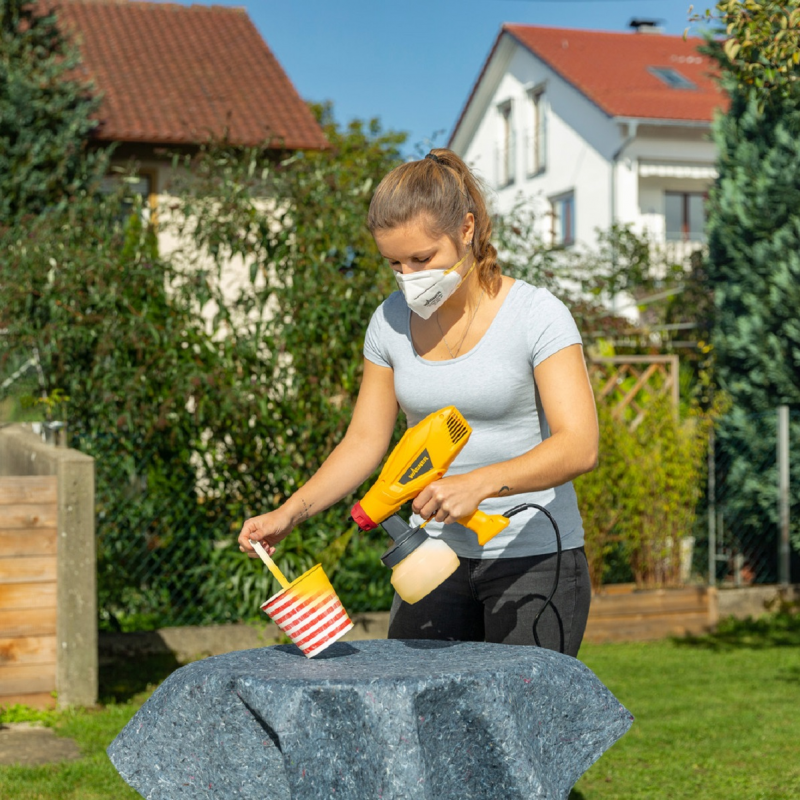 pulverisation lasure vernis pistolet