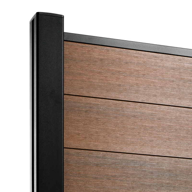 cloture composite pleine teck