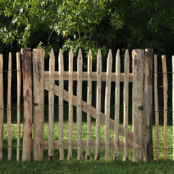 porte jardin bois fermeture