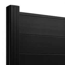 cloture lame aluminium noir