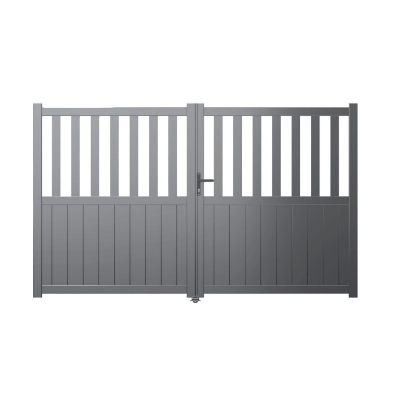 Portail aluminium ajouré battant