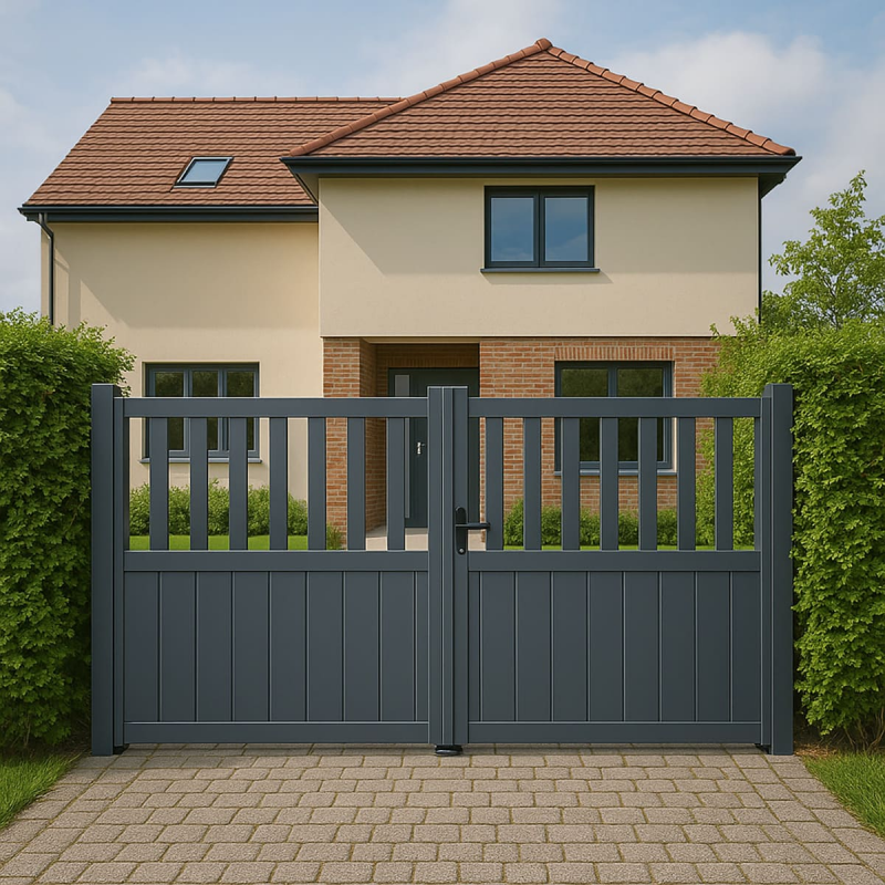 portail semi ajouré alu