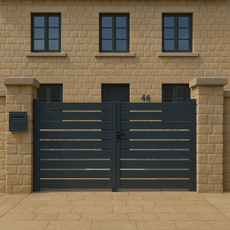 portail aluminium gris anthracite OSAKA