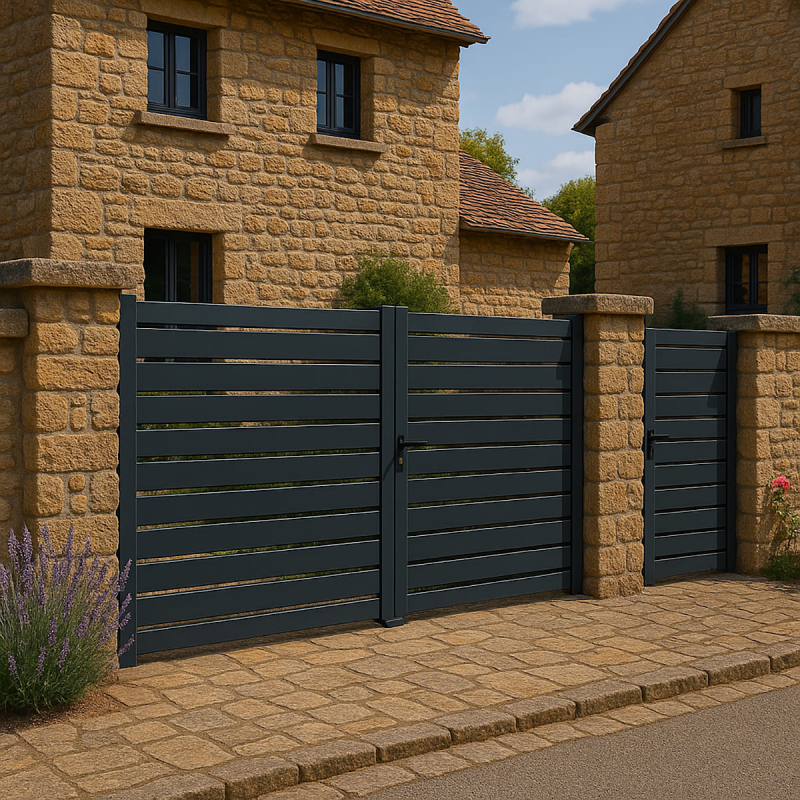 portail alu gris anthracite OSAKA