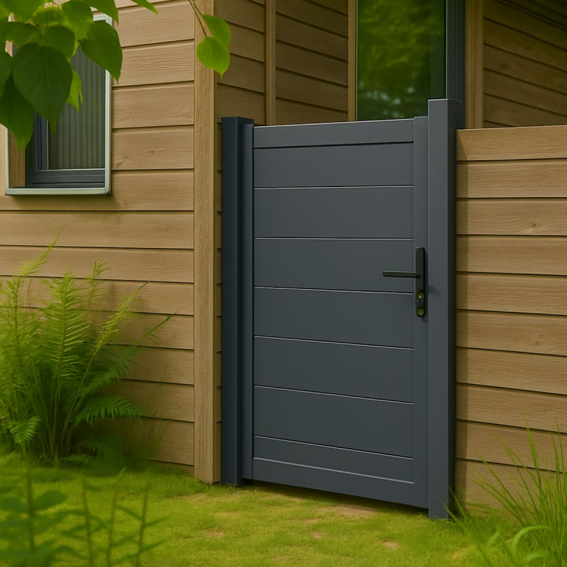 portillon aluminium plein