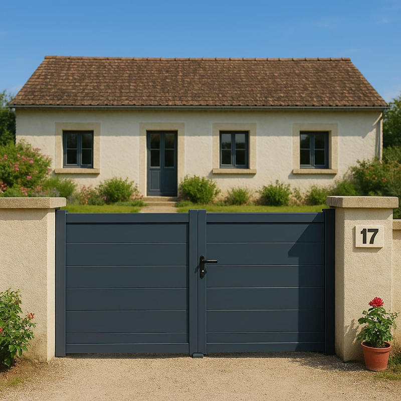 portail aluminium lame alu plein portail aluminium lame alu plein