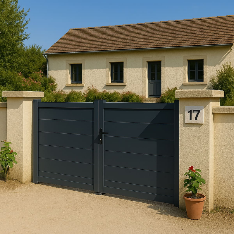 portail aluminium lame pleine portail aluminium lame pleine