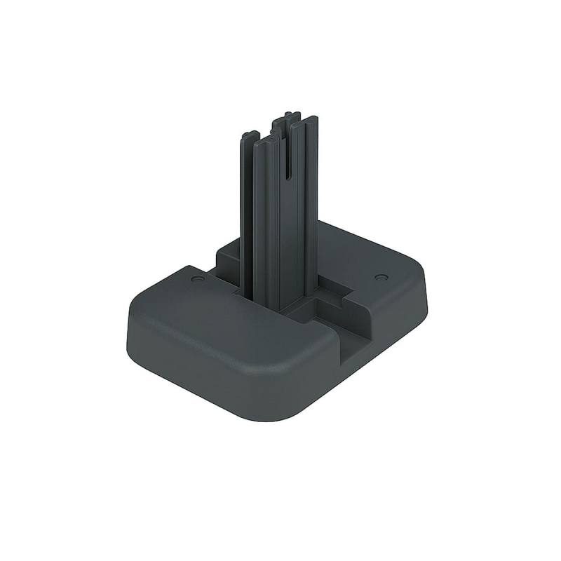 Platine aluminium poteau gris anthracite - ELYO