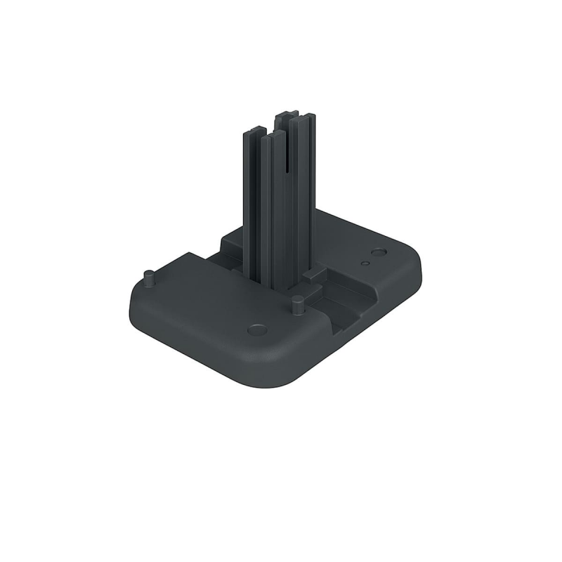 Platine aluminium poteau gris anthracite 7016 - ELYO