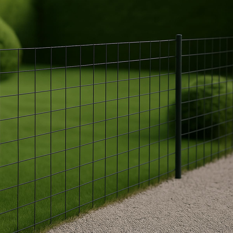clôture en grillage souple gris