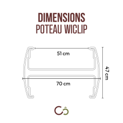 poteau acier renforce dimensions plan