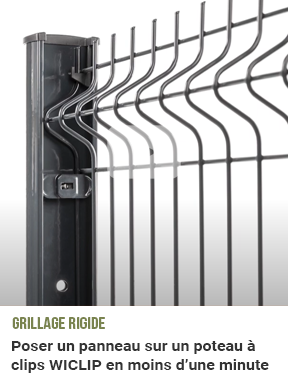 tuto vidéo pose clôture rigide avec poteau a clips